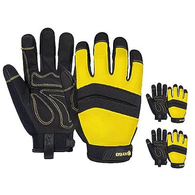 Work Gloves Men & Women, Utility Mechanic Working Gloves High Dexterity  Touch Screen For Multipurpose,Excellent Grip