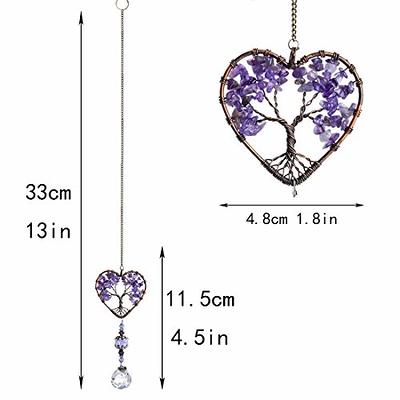 H&D HYALINE & DORA Sun Catcher Crystal Tree of Life Rainbow Maker Drops  Hang for Window, Home Decor, Car Charms