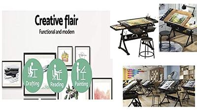 Simplay3 Creative Kids Art Desk Table and Chair Set with Attached Desk  Chair, Full Floor and Art Storage