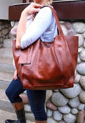 Madewell The Essential Leather Tote in Warm Cinnamon