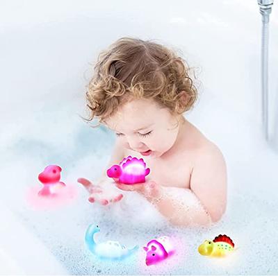 Cheap Bath Toys for Toddlers Age 18 Months 1 2 3 Year Old Girl Boy, Preschool Baby Bathtub Water Toys, Two Floatable Ducks And 4 Strong  Suction Cups