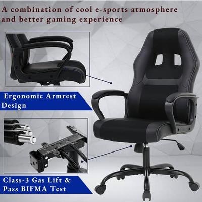 Gaming Chair Office Chair High-Back Ergonomic Video Game Chairs for Kids  Teen Adult Height Adjustable Reclining Computer Chair with Lumbar Support