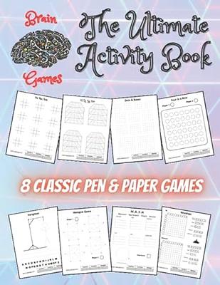 Games for Kids Age 6-10 : Never Bored --Paper & Pencil Games: 2 Player  Activity Book - Tic-Tac-Toe, Dots and Boxes - Noughts And Crosses (X and O)  