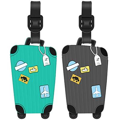 2 Pack Initial Luggage Tag, Silicone Luggage Tags for Suitcases with  Privacy Name Card and Metal Loop for Travel Sports(M) - Yahoo Shopping