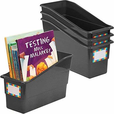 18 Pack Paper Organizer Bins Colorful Classroom Storage Bins Letter Size  Flat Storage Tray Plastic Art Trays Classroom Pencil Organizer Baskets for