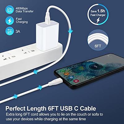 Samsung A54 5G Super Fast Charger Type C, 25W Charging Block Charger Box  with 10FT Android Phone Charger USB C Cable for Galaxy S23 Ultra A13 A14  A53