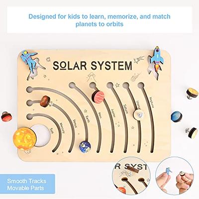 Wooden Puzzle Toy Solar System Model Science Toys Set Montessori Planets  Science Educational Puzzle Toys For Kids Gifts