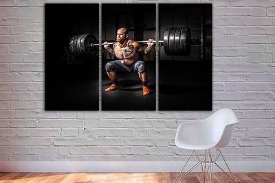 Lifting Weights Art Canvas Of Gym Motivation Wall Crossfit Decor