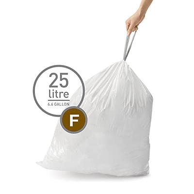 Plasticplace Simplehuman* Code K Compatible Drawstring Trash Bags