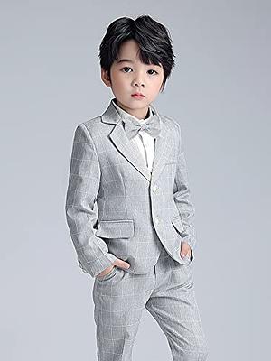 4 pieces set Buy Suit Get Corsage Little Boy Formal Suit/Boy Performance  Suit/Gentleman Baby Boys
