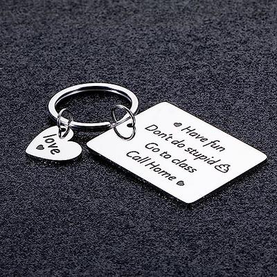 Don't Do Stupid Shit Keychain, Love Dad, Love Mom, Love Mom & Dad, Gift for  Son, Gift for Daughter, Christmas, Birthday, New Driver Gift, Adulting