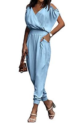  Bidobibo Womens Jumpsuits Dressy One Shoulder Summer