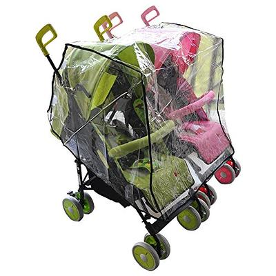 Universal Stroller Raincovers for Twins Baby Stroller Pushchair Waterproof  Buggy Pram Raincoat Wind Dust Rain Covers PVC Double Carrycots Weather  Shield Protector (Tandem Twin Buggy Rain Cover) - Yahoo Shopping