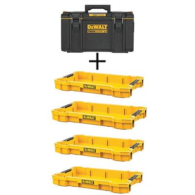 DEWALT TSTAK V 7 in. Stackable 9-Compartment Small Parts & Tool