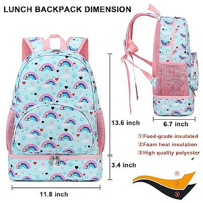 LEDAOU Kids School Backpack with Lunch Box for Boys Girls Bookbag School  Bag Preschool Kindergarten Toddler Backpack …