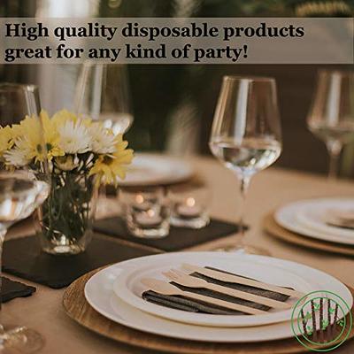 100% Compostable Disposable Paper Plates Bulk [10 125 Pack], Bamboo  Plates, Eco Friendly, Biodegradable, Sturdy Large Dinner Party Plates