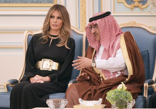 First Lady Melania Trump met with Saudi Deputy Crown Prince Muhammad bin Nayef bin Abdulaziz al-Saud in during a trip to Saudi Arabia.