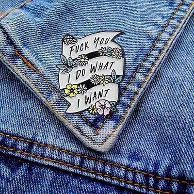 Well-meaning Plant Killer Potted Brooch Pins Enamel Metal Badges Lapel Pin  Brooches Jackets Jeans Fashion Jewelry Accessories