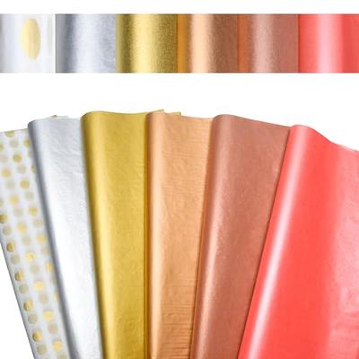 60 Sheets 6 Colors Metallic Tissue Paper,Gift Wrapping for Birthday Parties  Chri
