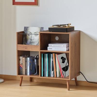 Lerliuo Record Player Stand with 4 Cabinet Holds Up to 220 Albums