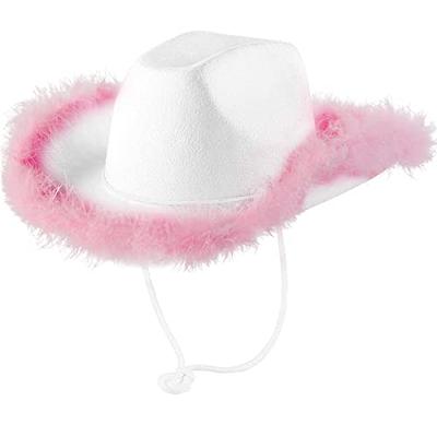 Tarpop 12 Set Pink Cowboy Hats Costume 12 Pink Cowgirl Hat 12