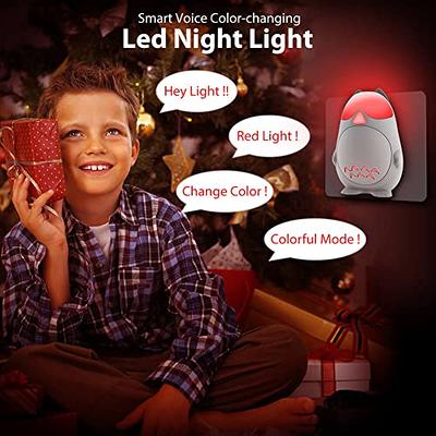 2 Pack Cat Plug In Dusk-To-Dawn Sensor Night Light Color-Changing Kids  Night Light 10-Color RGB LED Night Light For Bathroom