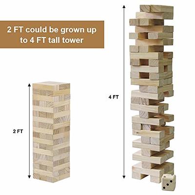 Spin Master Games, Rainbow Jumbling Tower Tumbling Stacking Building  Toppling Colorful Wood Board Game Cool Things Games, for Kids Ages 5 and up  