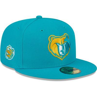 Men's Brooklyn Nets New Era Turquoise Breeze Grilled Yellow Undervisor  59FIFTY Fitted Hat