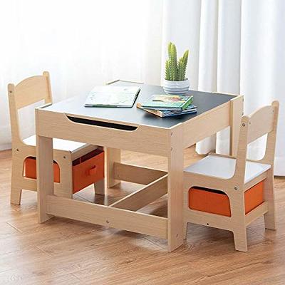 Kids Table and Chair Set Wood Activity Study Desk w/ Storage