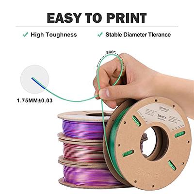 Reprapper Dual Color Matte Filament Coextrusion PLA Filament 1.75mm for 3D  Printer & 3D Pen, Multicolor Like Rainbow PLA, 2.2lbs (1kg)