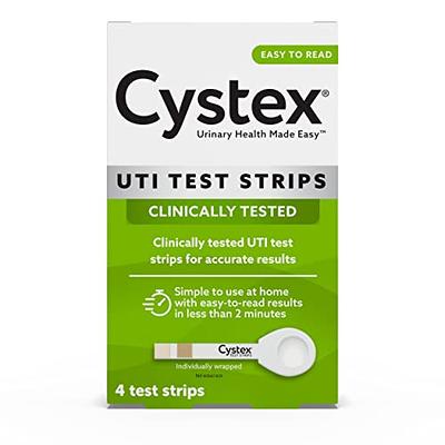 Cystex Urinary Tract (UTI) Test Strips for Women & Men, FSA HSA Eligible &  Approved, at Home Test with Easy to Read Results, Monitor Bladder or Urinary  Tract Issues, 4 Count 