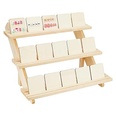 ZYP Wooden Earring Display Stands for Selling,Portable Jewelry Display Retail Earring Jewelry Organizer Stand Jewelry Showcase Rack Earring Card