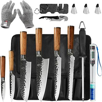 Damascus Kitchen Knife Set, SHAN ZU 7-Piece Professional Knife Sets for  Chefs, Japanese AUS-10V Super Steel With G10 Handle Knife Block Set, GYO  Series - Yahoo Shopping