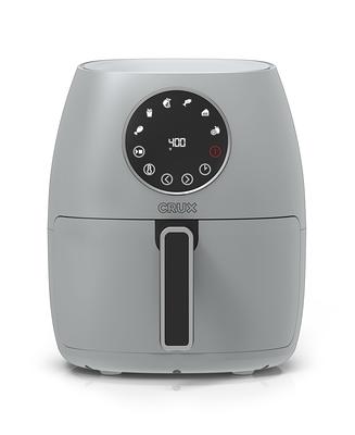 Crux 3.7-Qt. 1300 Watt Nonstick Digital Air Fryer - Matte Grey