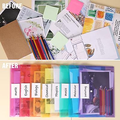 EOOUT 24pcs Clear Envelopes, Expandable Folders for Documents and  Waterproof Folders with Snap Closure, A4 Size Letter Size, for School and  Office Supplies - Yahoo Shopping