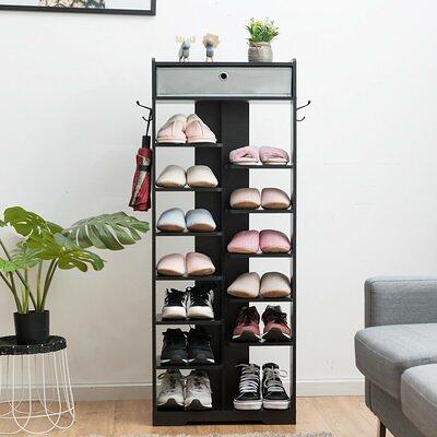 SMILHELTD Shoe Rack 3 Row 8 Tier 54 Pairs Shoes Boots with 24 pcs  Waterproof Dustproof Plate Storage Shelf Household Entryway Hallway Home  Organizer