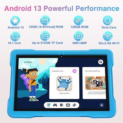 Kids Tablet,10inch Tablet for Kids,WiFi Tablets Android 12 Toddler with  Dual Camera 2MP+8MP,3GB+64GB,1280x800 HD IPS Touch screen,Pre-Installed