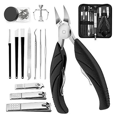 11PCS Toenail Clippers for Thick Nails, Ingrown Toenail Tools Removal Kit  for Seniors, Professional Toe Nail Clipper Adult Long Handle, Pedicure Kit  Set Nail Cutter Manicure Tool