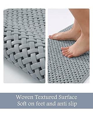 TEMIR Non Slip Shower Mat with Suction Cups and Drain Holes, 30x17 in  (75x43 cm), Soft