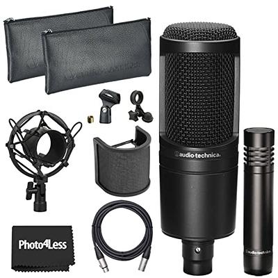 Audio-Technica 2020 Cardioid Condenser Studio XLR Microphone with AT2021  Small Condenser Mic Package Bundle with Microphone Shock Mount and Pop  Filter - Yahoo Shopping