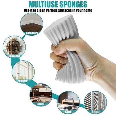 Kelursien Damp Clean Duster Sponge, 4Pack Dust Cleaning Sponge Brush,  Reusable Dusters for Cleaning Baseboards, Blinds, Glass, Vents, Mirrors,  Window Track Grooves, Efficient Cleaning Supplies(Grey) - Yahoo Shopping