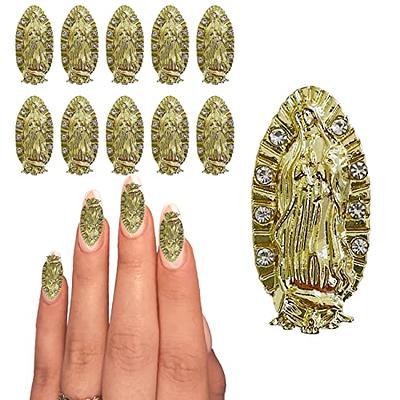 HINABTRU Gold Rhinestones for Nails Champagne Nail Gems Diamonds