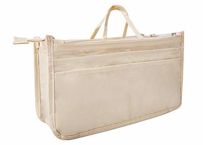 Vercord Patterned Purse Handbag Tote Pocketbook Bag Organizer Insert with  Zipper Handle for Women Medium Milky Beige - Yahoo Shopping