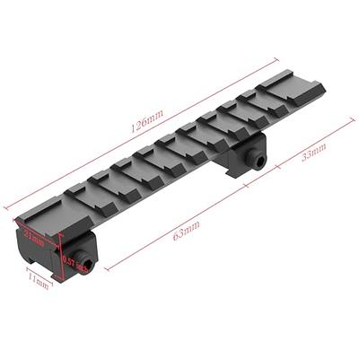 Higoo 2PCS 11mm Dovetail to 20mm Picatinny/Weaver Low Pro Snap-in