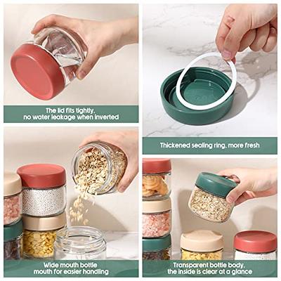 3 oz) Small Square Glass Jars with Airtight Round Lids Empty Spice  Containers