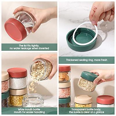 Reusable Small Plastic Containers With Screw Lids, Salad Dressing