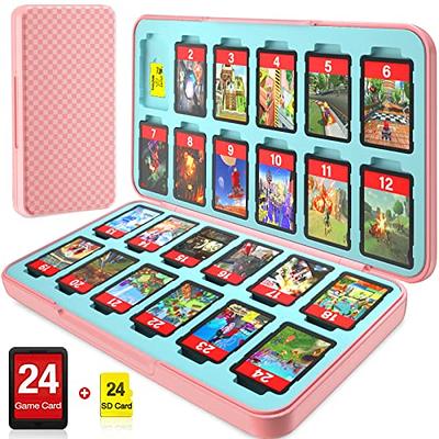  MoKo 16 Game Card Case (2 Pack) for Switch/Switch Lite/Switch  OLED, Switch Games Holder case for SD Card&Switch Game Card, Portable Game  Card Holder Cartridge Storage Box, (Orange Dog & Pink