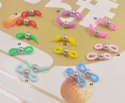 50PCS Anti-Slip Eyeglass Chain Ends Retainer Ear Hook Glasses Rope  Connectors Sunglasses Cord Holder Adjustable Rubber Glasses Ring