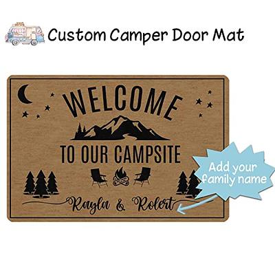 Camping Doormat Customized Name And RV Welcome To Our Camper