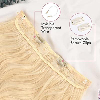 REECHO Halo Hair Extensions Clips in Curly Wavy Secret - 20in Dark